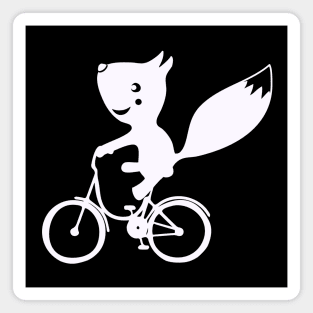 Squirrel Biking Magnet